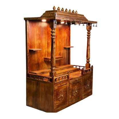 Pranavya Sheesham Wood Mandap (Teak) Side Angle 