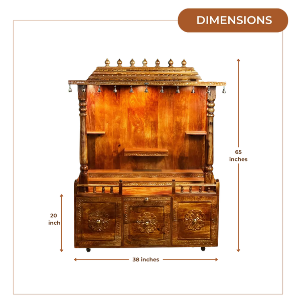 Pranavya Teak Wood Mandap (Teak) Dimension