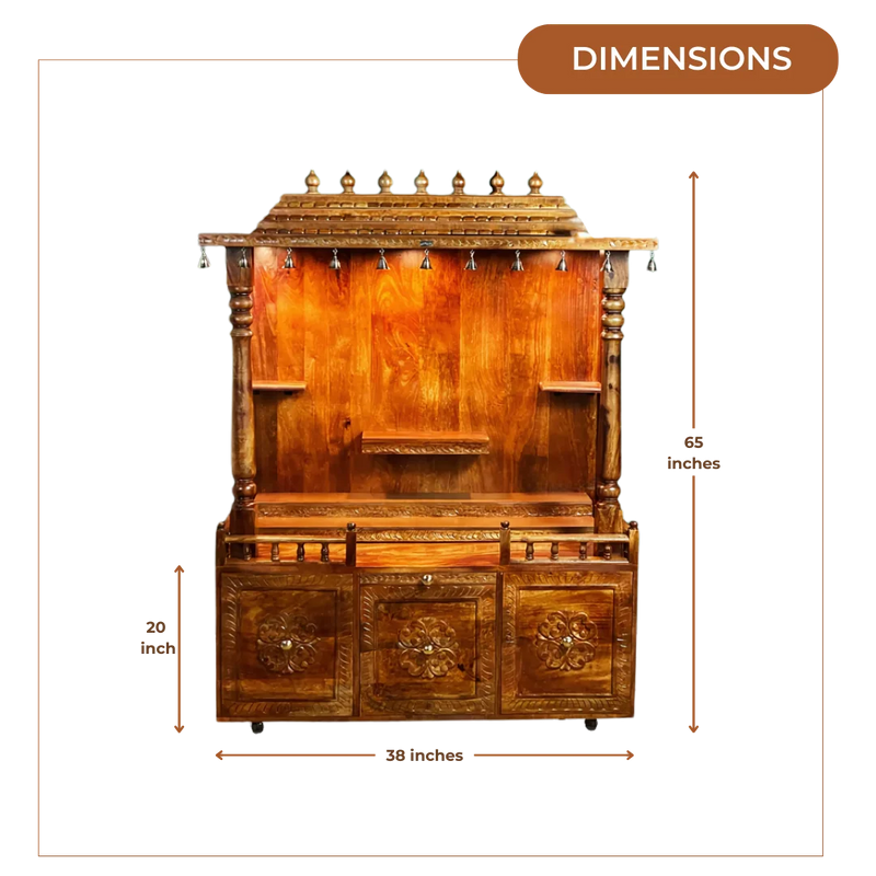 Pranavya Teak Wood Mandap (Teak) Dimension