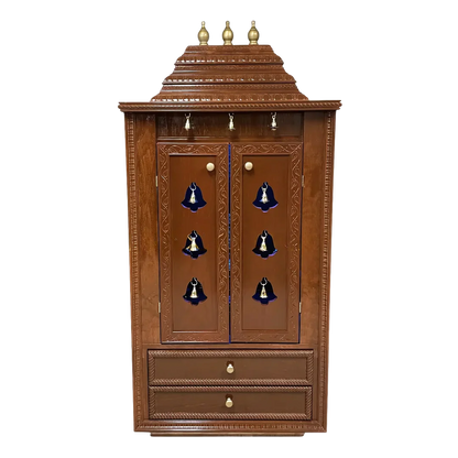 Prarthana Teak Wood Mandap (Cinnamon) front view
