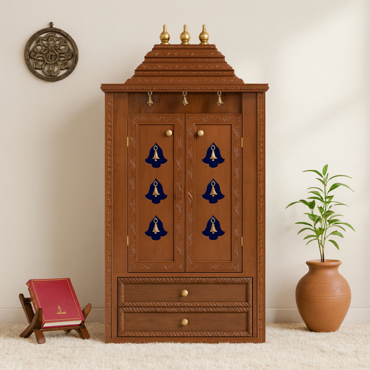 Prarthana Teak Wood Mandap (Cinnamon) lifestyle view