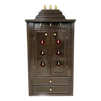 Prarthana Teak Wood Mandap (Dark Brown) front view