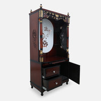  Prarthika Teak Wood Mandap (Brown) open drawer side view