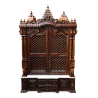 Prarthya Teak Wood Mandap (Brown) Front view