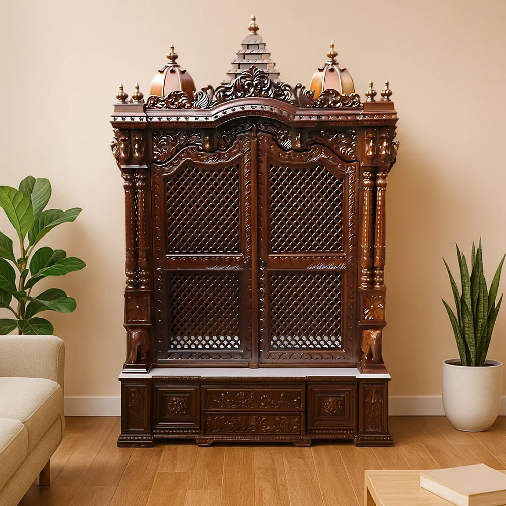 Ornate style pooja mandir