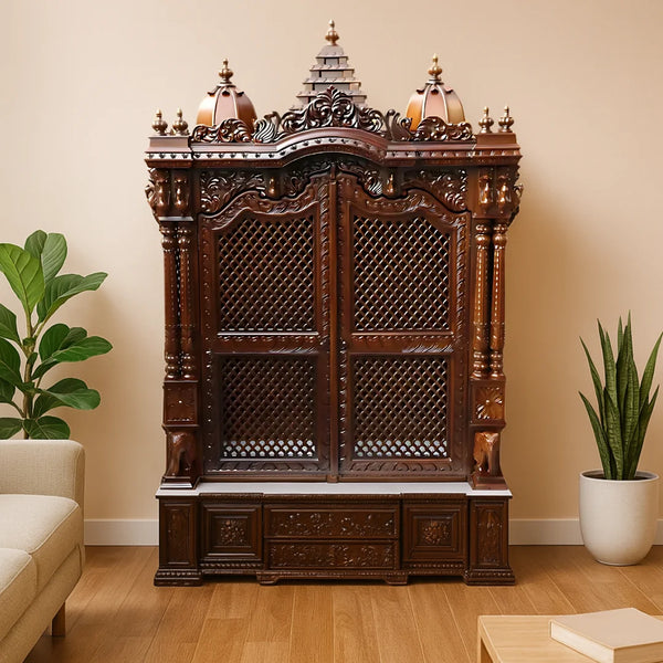 Prarthya Teak Wood Mandap (Brown) life style view