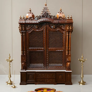 Mandir With Jallli Doors