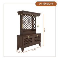 Pravaha Teak Wood Mandir (Wenge) Dimensions