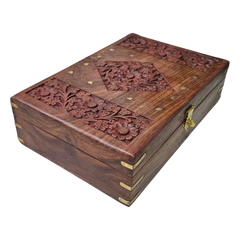 Premium Teakwood Pooja Box (Large)