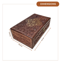 Premium Teakwood Pooja Box (Medium) dimensions