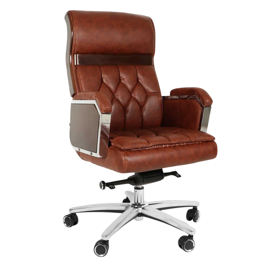 Presidency Recliner Office Executive Chair (Brown) Side View