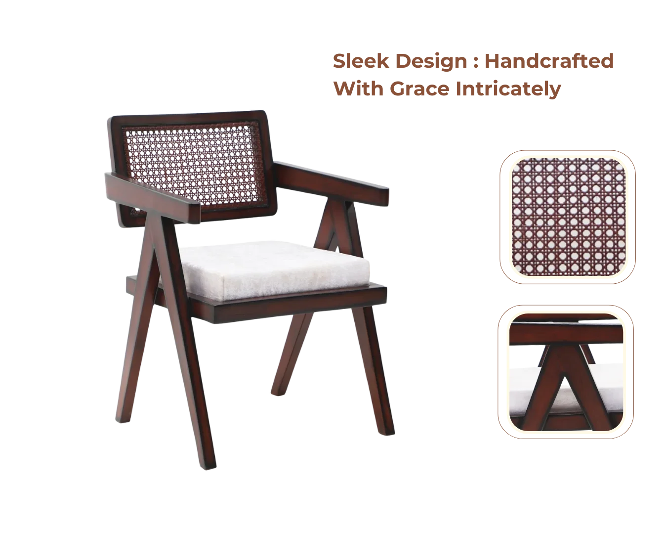 Product Showcase of Sora Teak Wood Lounge Chairs (Brown Beige)