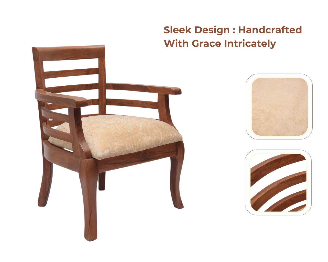 Product Showcase of Toledo Teak Wood Arm Chairs (Teak)