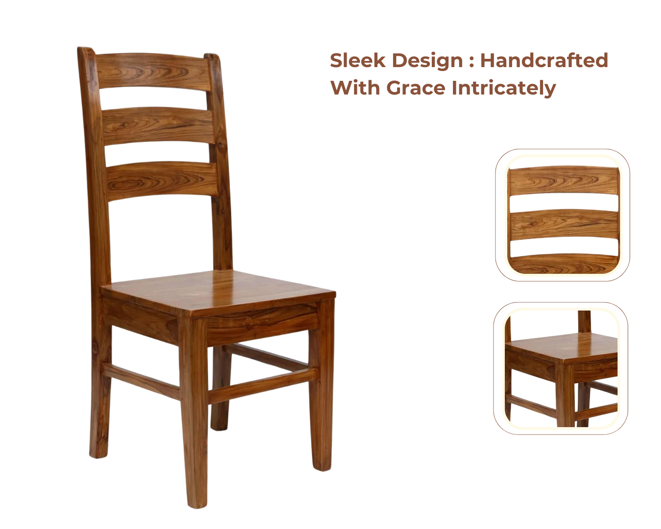 Product Showcase Image of Cresta Teak Wood Dining Chair (Teak)