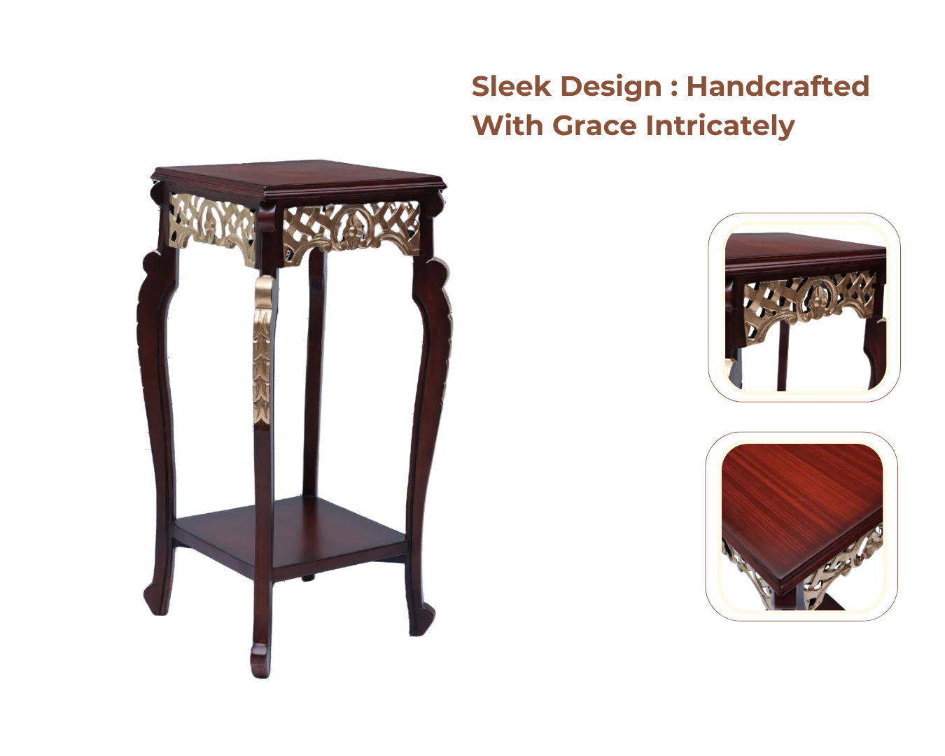 Product Showcase of Arcadia Teak Wood Planter Table (Brown)