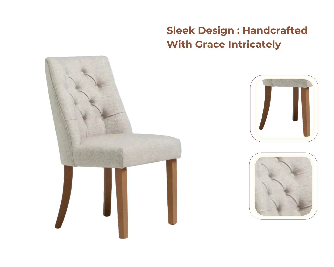 Product Showcase of Astra Curved Lounge Chair (Dark Beige)