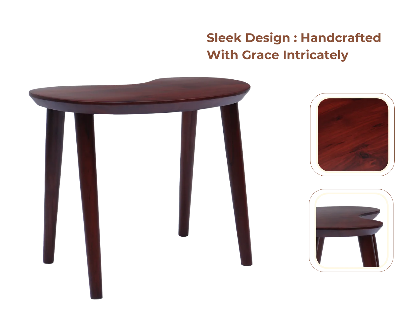 Product Showcase of Luna Teak Wood Coffee Table (Brown)