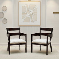 Projakto Teak Wood Living Room Chairs (Brown) lifestyle image 