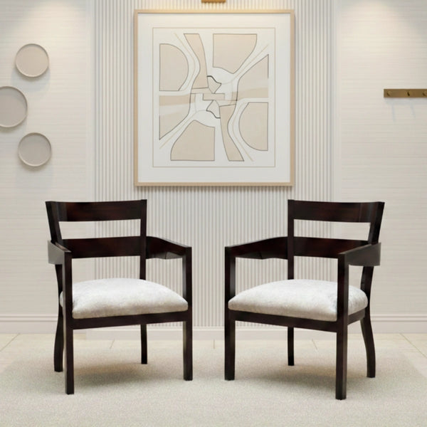 Projakto Teak Wood Living Room Chairs (Brown) lifestyle image 