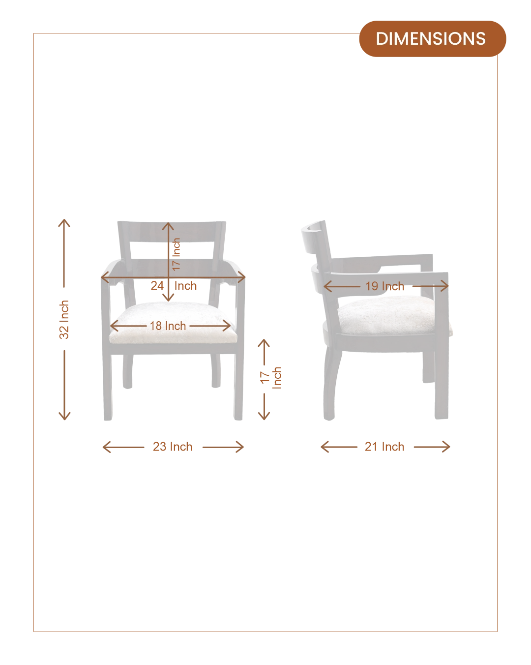 Projakto Teak Wood Living Room Chairs (Brown)