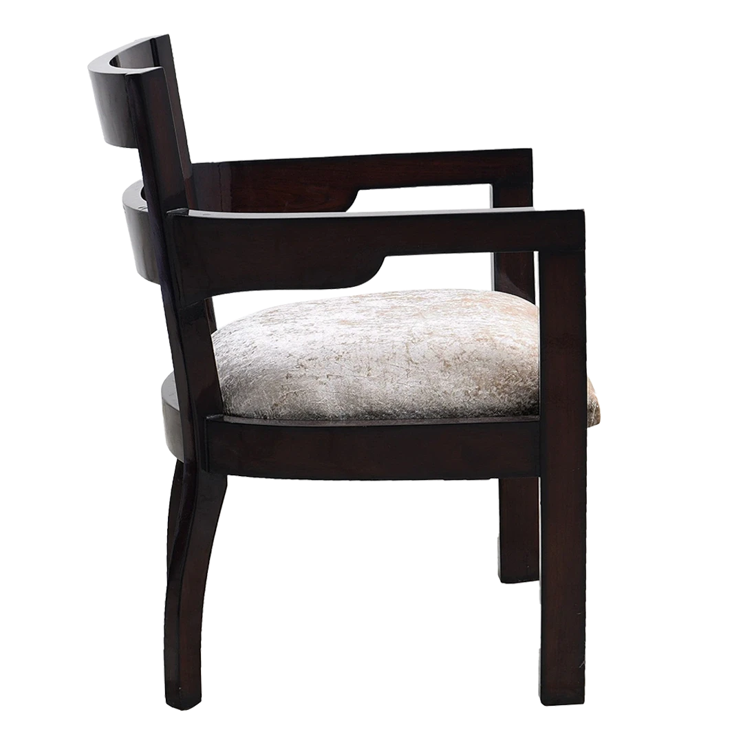 Projakto Teak Wood Living Room Chair in Brown color side view