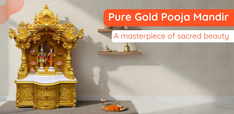 Pure Gold Color Mandir BANNER 