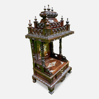 Pushkaram Teak Wood Mandir (Brown)side angle 