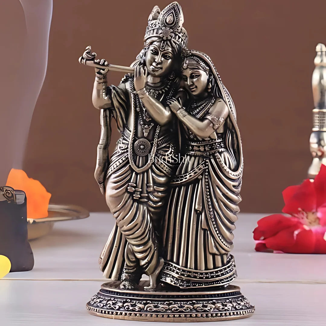 Radha Krishna Brass Idol 7 lifestyle view