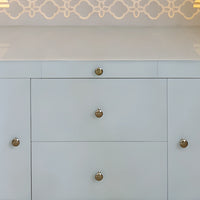 Raghvika Wooden Corian Mandir (White) drawers