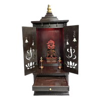 Rajdwar Teak Wood Mandap (Dark Brown) open door view