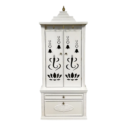 Rajdwar Teak Wood Mandap (White) front view