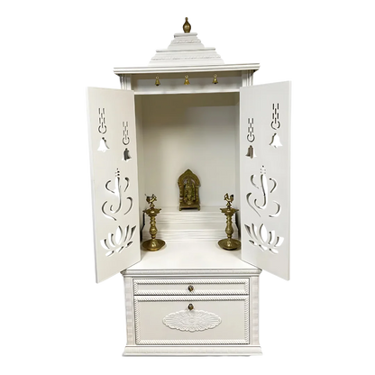 Rajdwar Teak Wood Mandap (White) open door view