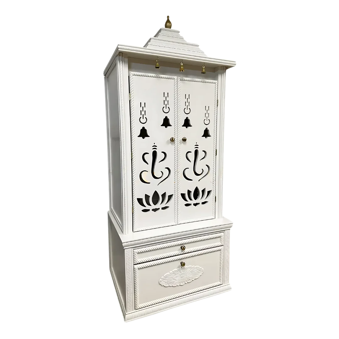 Rajdwar Teak Wood Mandap (White) side view