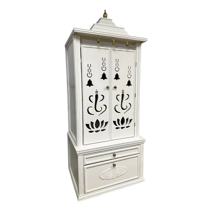 Rajdwar Teak Wood Mandap (White) side view