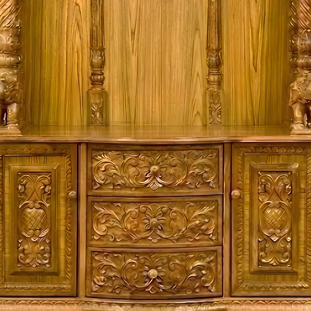 Rameswaram Teak Wood Mandap (Teak)drawers