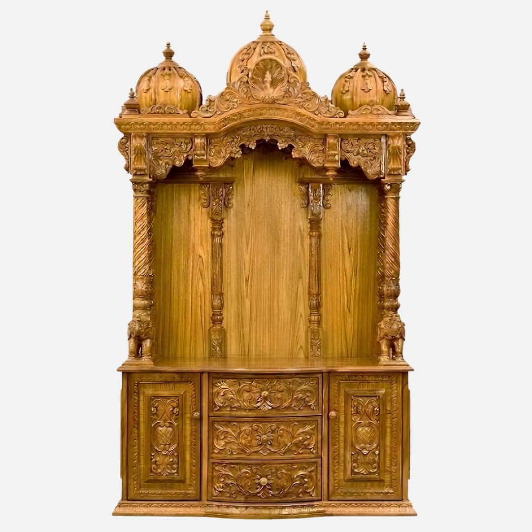 Rameswaram Teak Wood Mandap (Teak) front view 