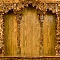 Rameswaram Teak Wood Mandap (Teak) open pooja area 