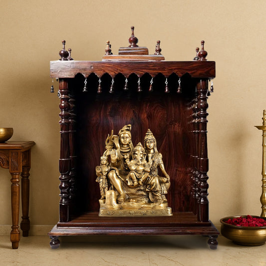  Ratnalekha Teak Wood Mandir (Brown) lifestyle view 