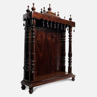 Ratnalekha Teak Wood Mandir (Brown) side angle 