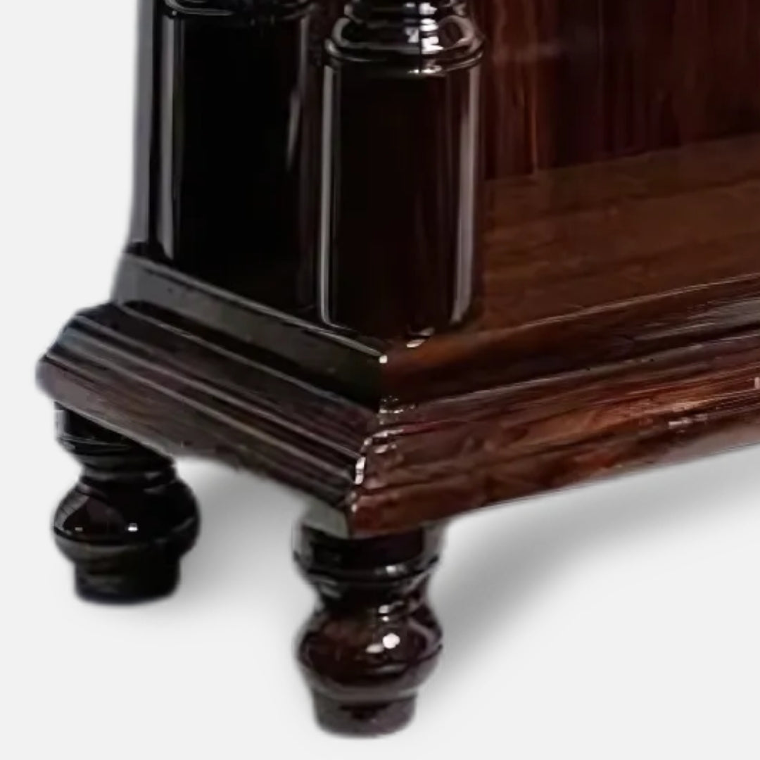 Ratnalekha Teak Wood Mandir (Brown) zoom view 