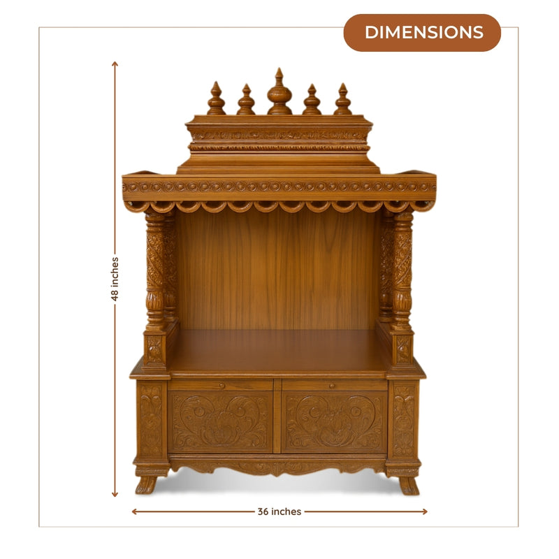 Ratnamaya Teak Wood Mandap (Teak)  dimensions