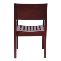 Raviso Teak Wood Bedroom Chairs (Brown) Back View