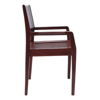 Raviso Teak Wood Bedroom Chairs (Brown) Side Angle