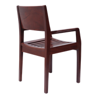Raviso Teak Wood Bedroom Chairs (Brown) Side Back Angle