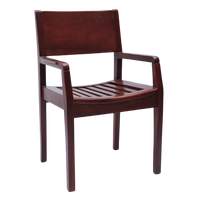 Raviso Teak Wood Bedroom Chairs (Brown) Side View