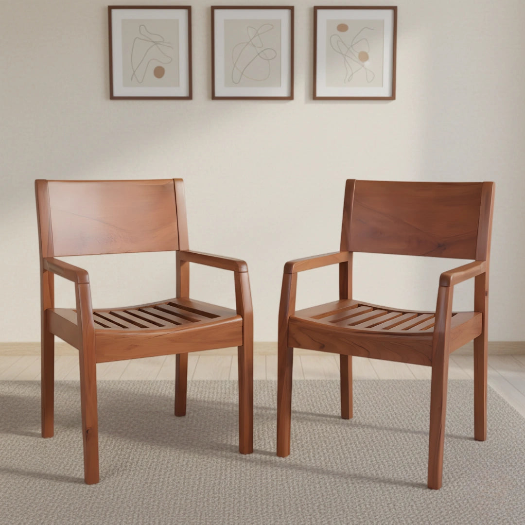 Raviso Teak Wood Bedroom Chairs (Teak) lifestyle image
