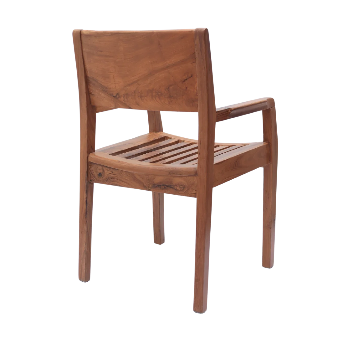 Raviso Teak Wood Bedroom Chair (Teak) view angle 