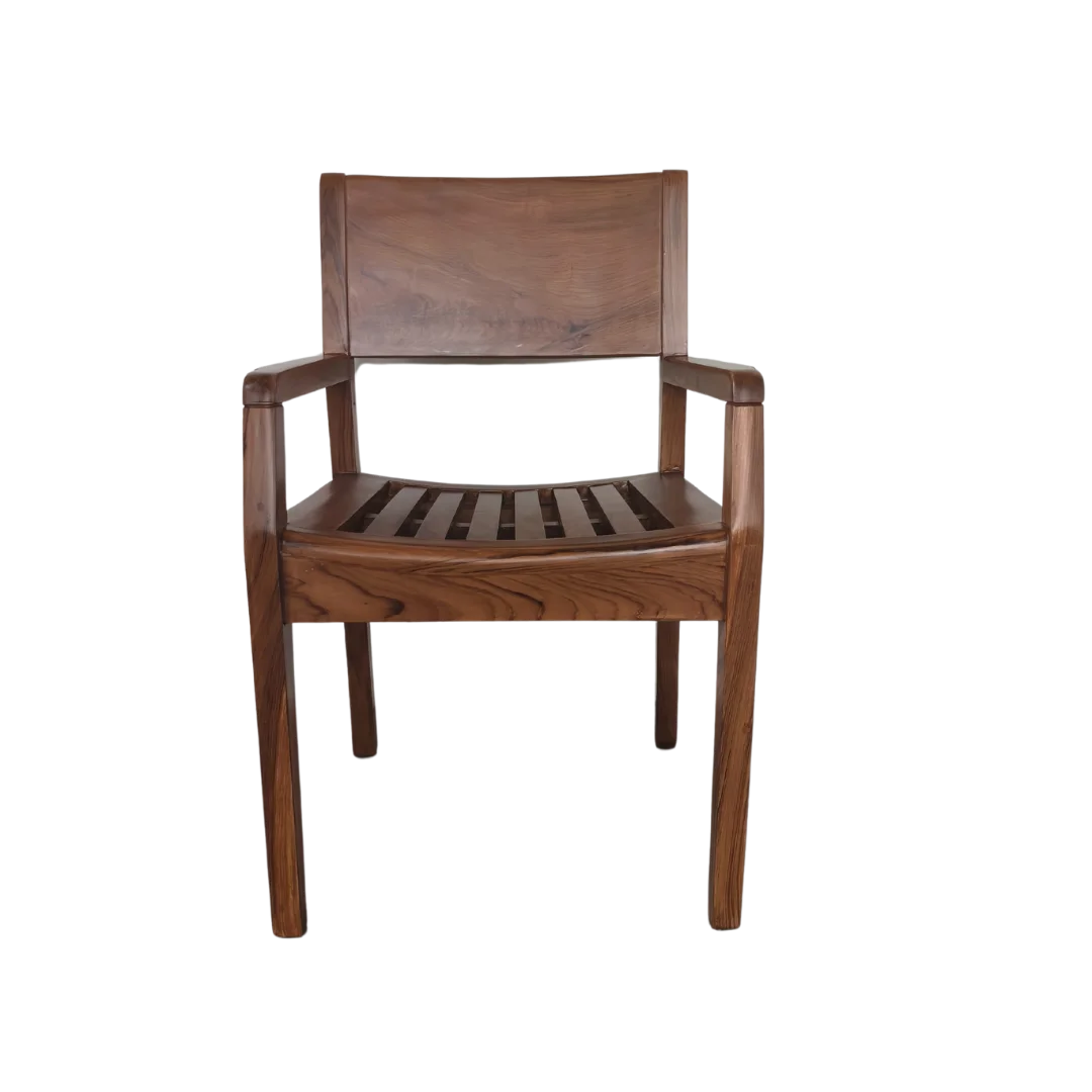 Raviso Teak Wood Bedroom Chair Brown