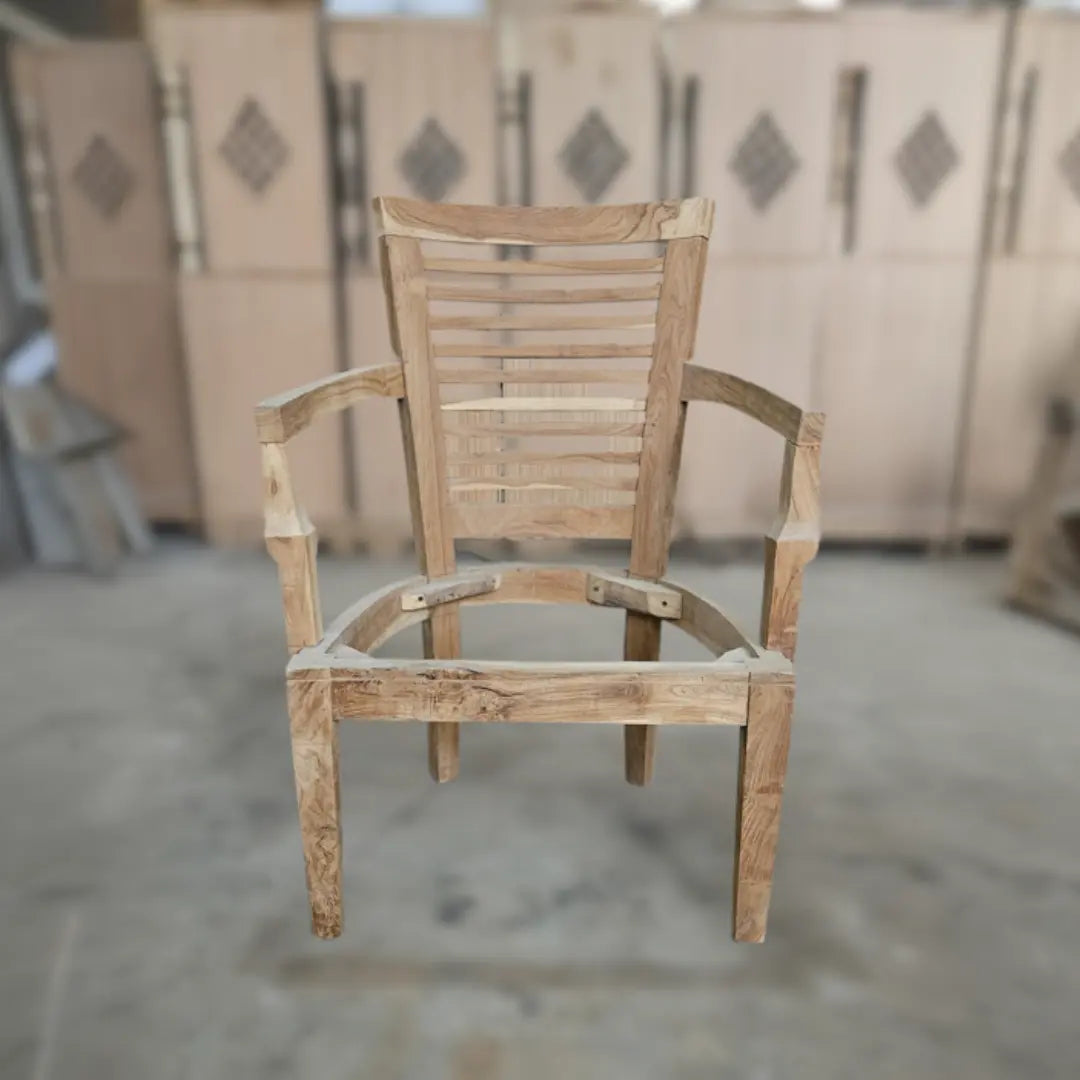Raw Image of AURA Teak Wood Arm Chair (Teak)