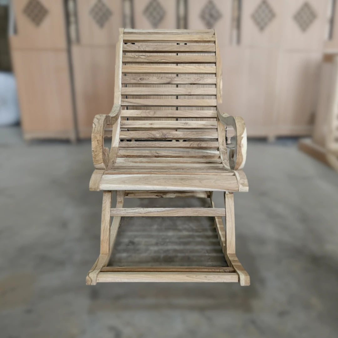 Raw Image of Boston Teak Wood Rocking Chair (Mahogany)